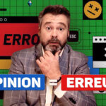 Clément Bergon devant des symboles d’erreur et le texte « Opinion = erreur ».